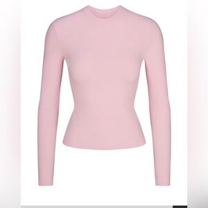 Skims Cherry Blossom Cotton Jersey Long Sleeve